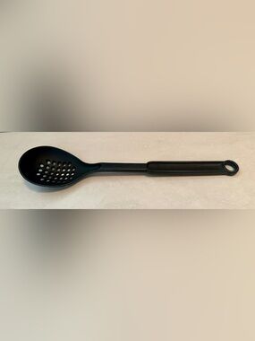 Vintage 1994 Farberware Black Nylon Slotted Spoon Heat Resistant Kitchen Utensil